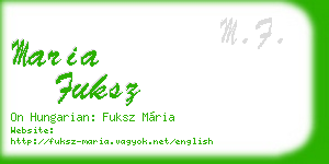 maria fuksz business card